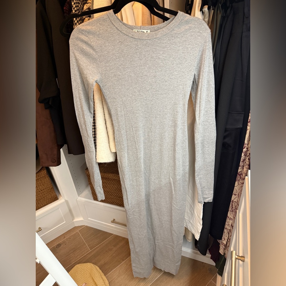 Eterne Gray Long Sleeve Women's Dress